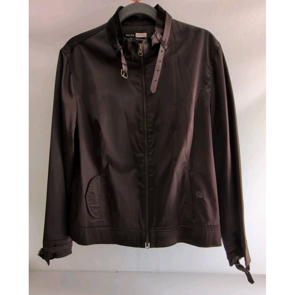 Focus Lifestyle Men's Brown Lightweight Full-Zip Jacket Size‎ 18/XL  Soft Shell